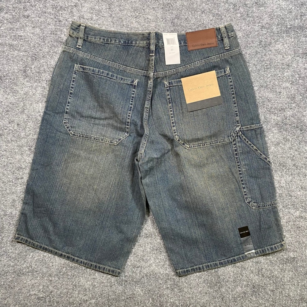Calvin Klein Jeans Mens‎ 33 Carpenter Denim Shorts Medium Blast Blue 80S4218C
